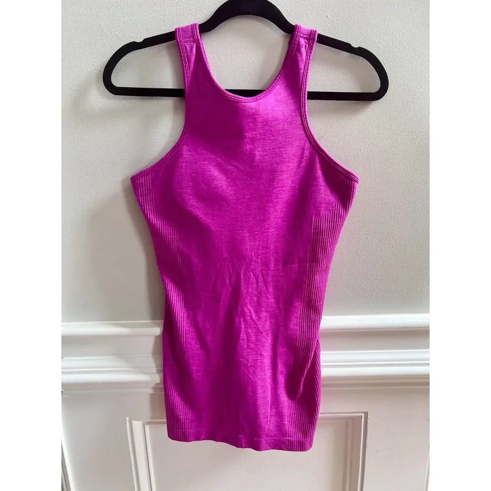 💜 Lululemon Seamlessly Covered Tank | Heathered Ultra Violet | Women’s Size 4 - Picture 1 of 3